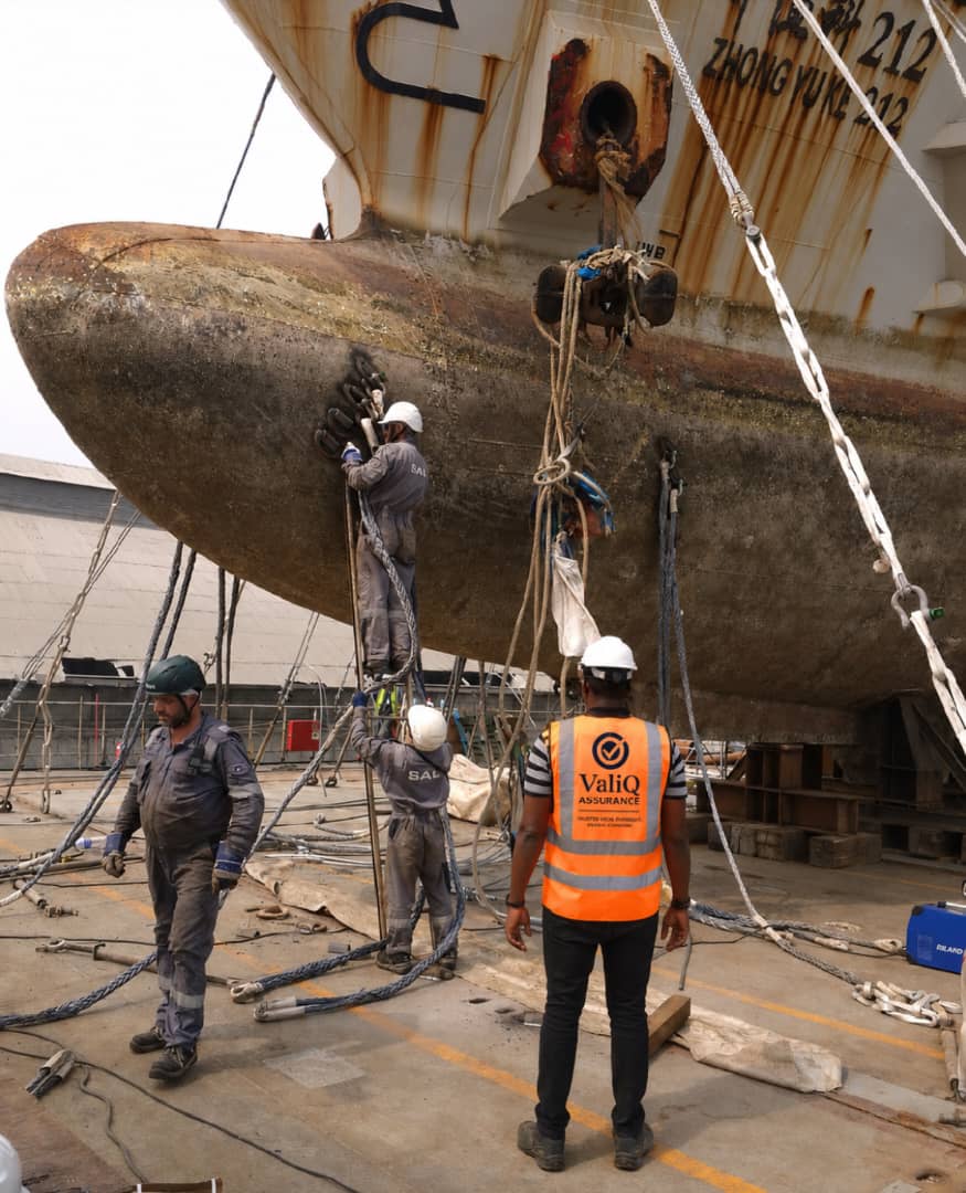 ValiQ technical inspection at a vessel repair facility